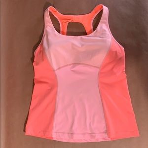 Lululemon tank, size 12, peach and pink